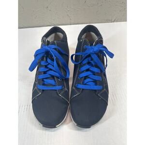 Aetrex Women's Remi Navy Blue Casual Winter Boots Lace Zip Up US Size 7.5-8